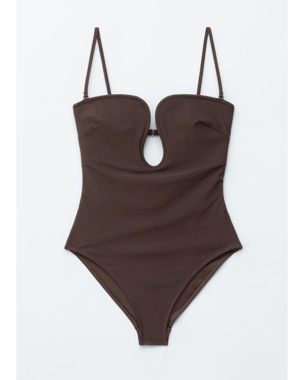 & Other Stories Brown U-Wire Swimsuit