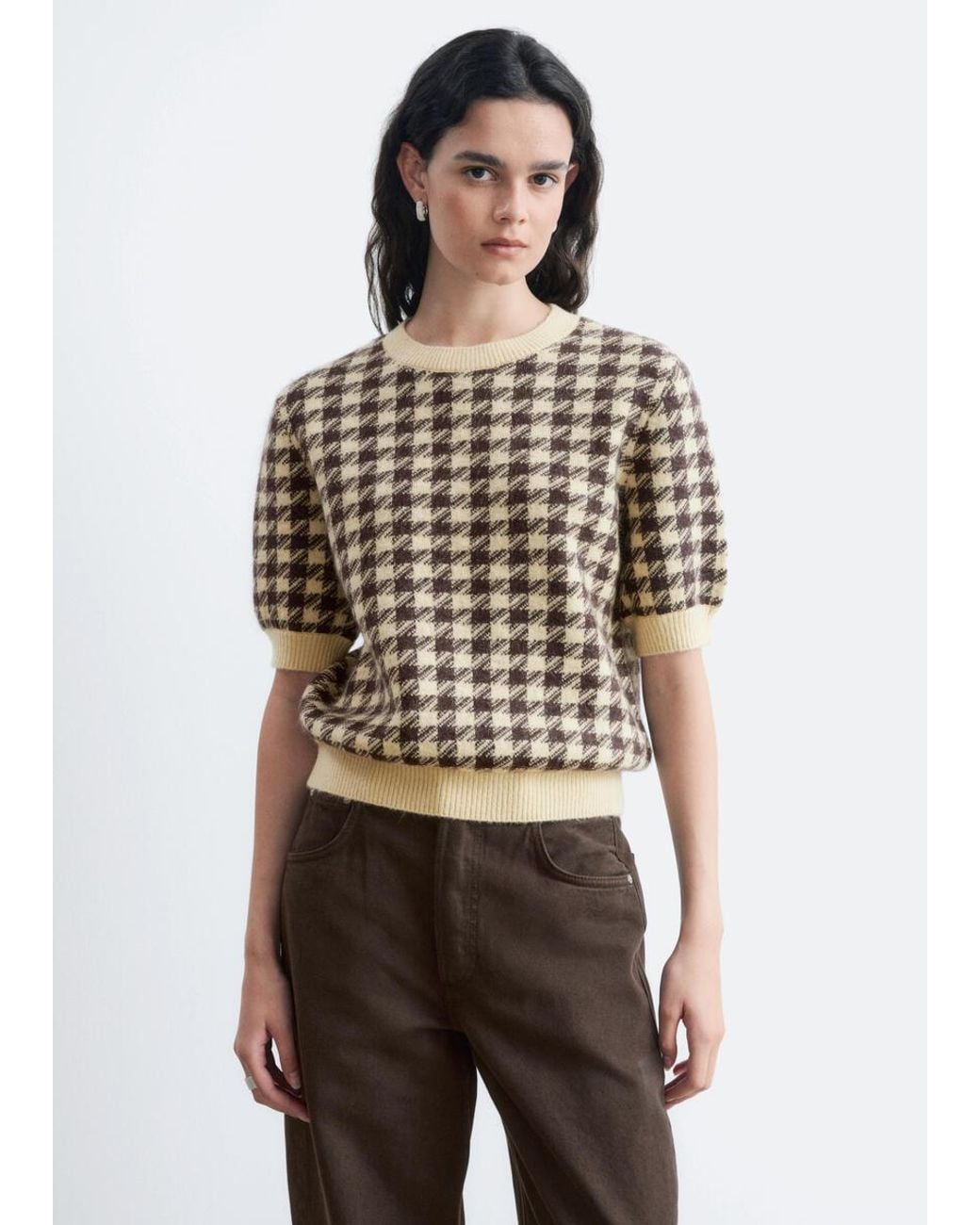 & Other Stories Yellow Mohair Blend Top