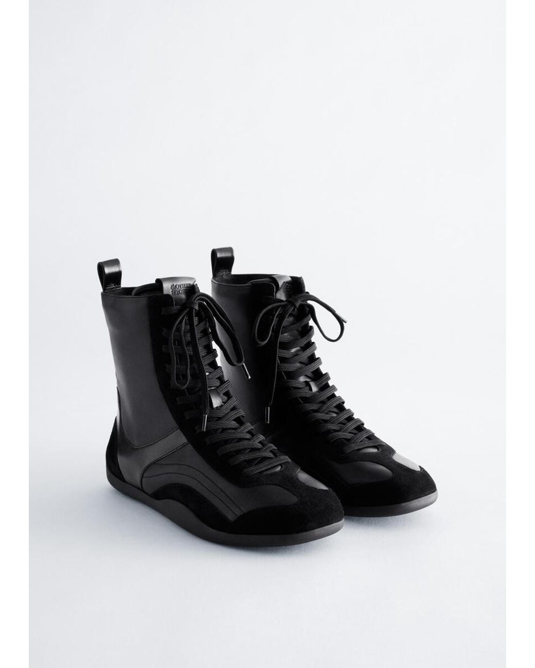 & Other Stories Black Lace-Up Ankle Boots