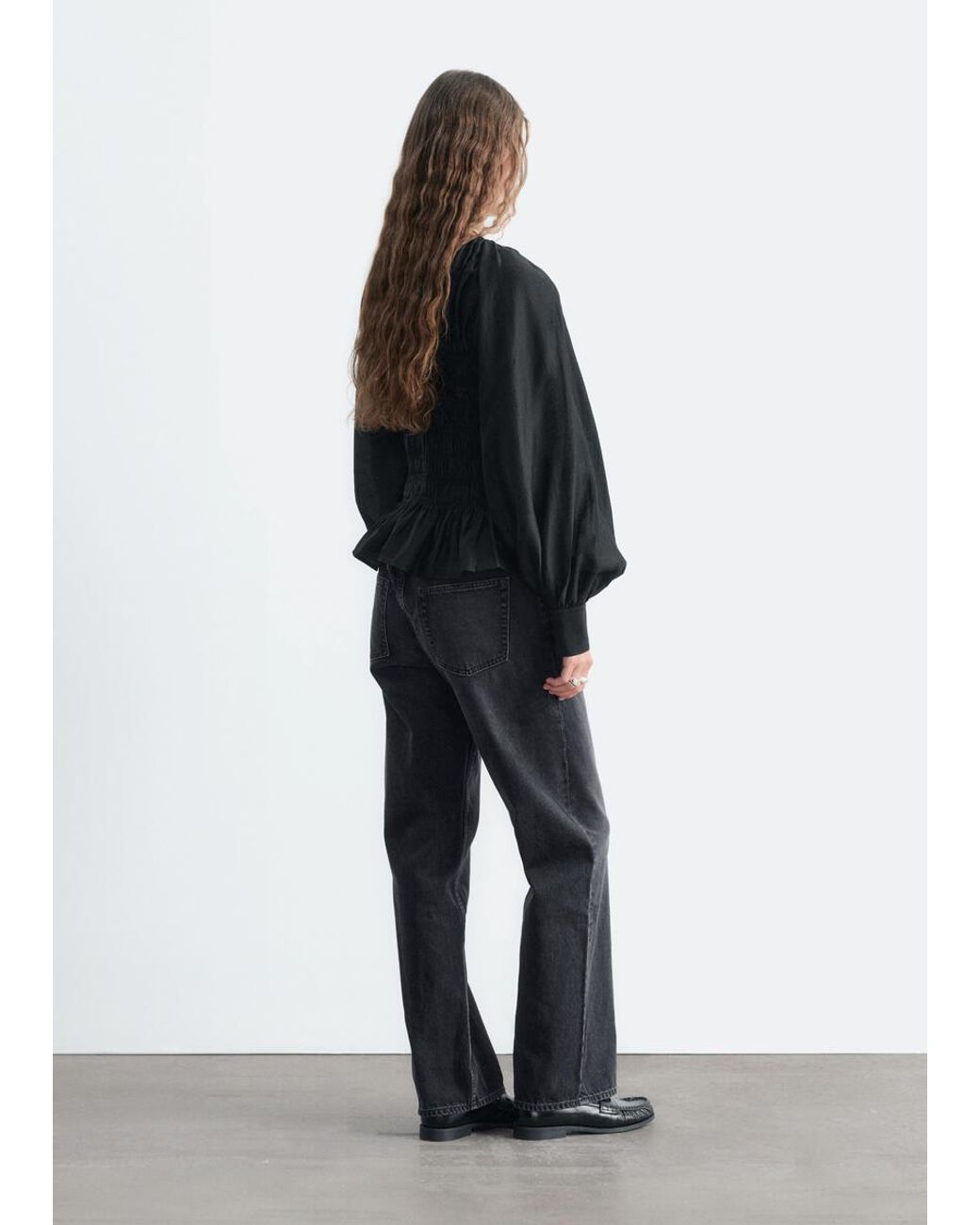 & Other Stories Blue Smock Blouse