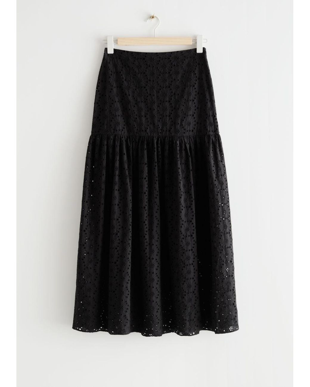 & Other Stories Voluminous Midi Skirt in Black | Lyst
