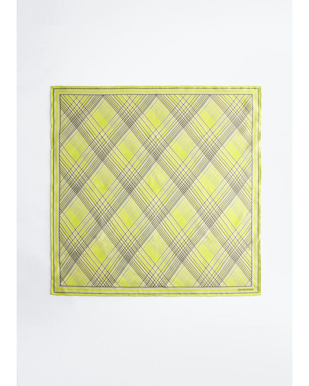 & Other Stories Yellow Printed Silk Scarf
