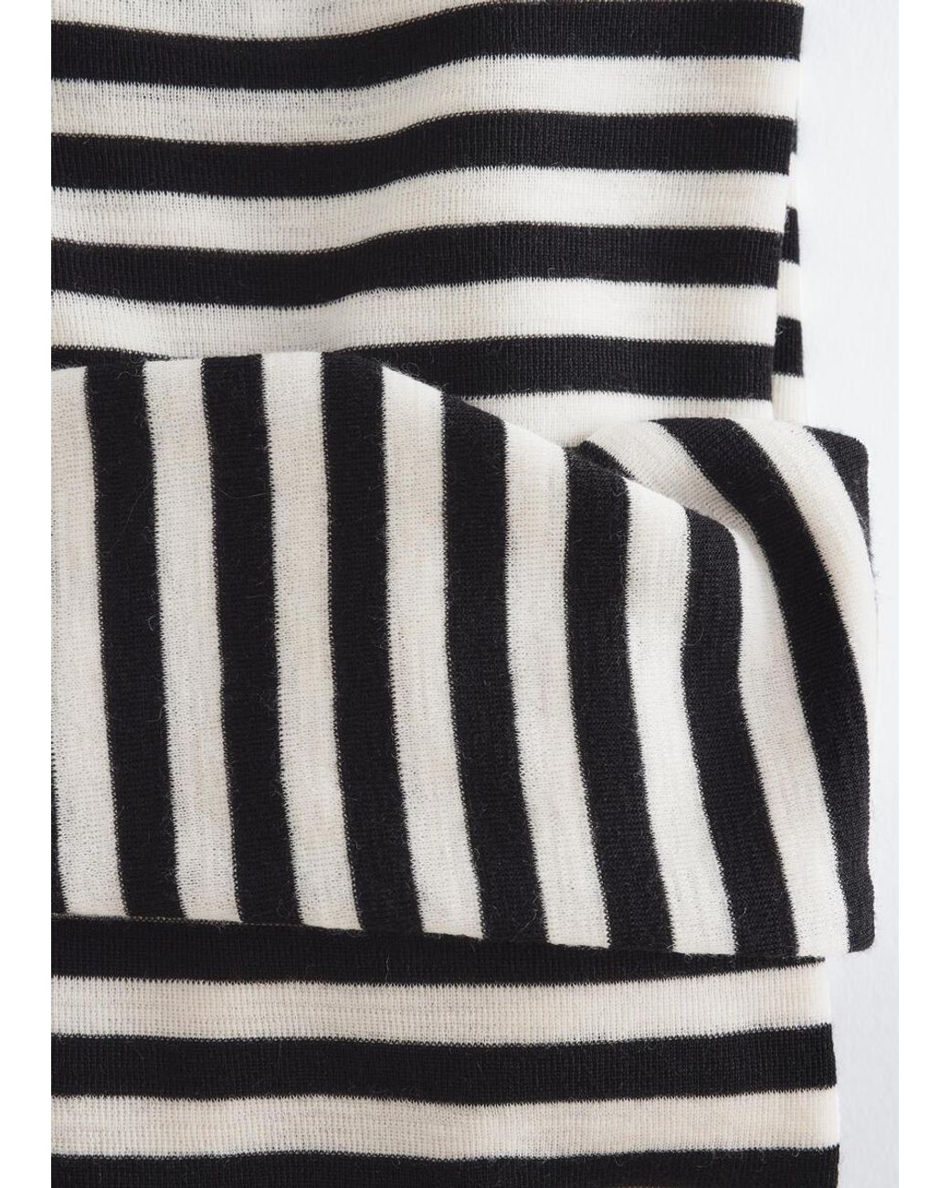 & Other Stories White Wool Mock-Neck Top