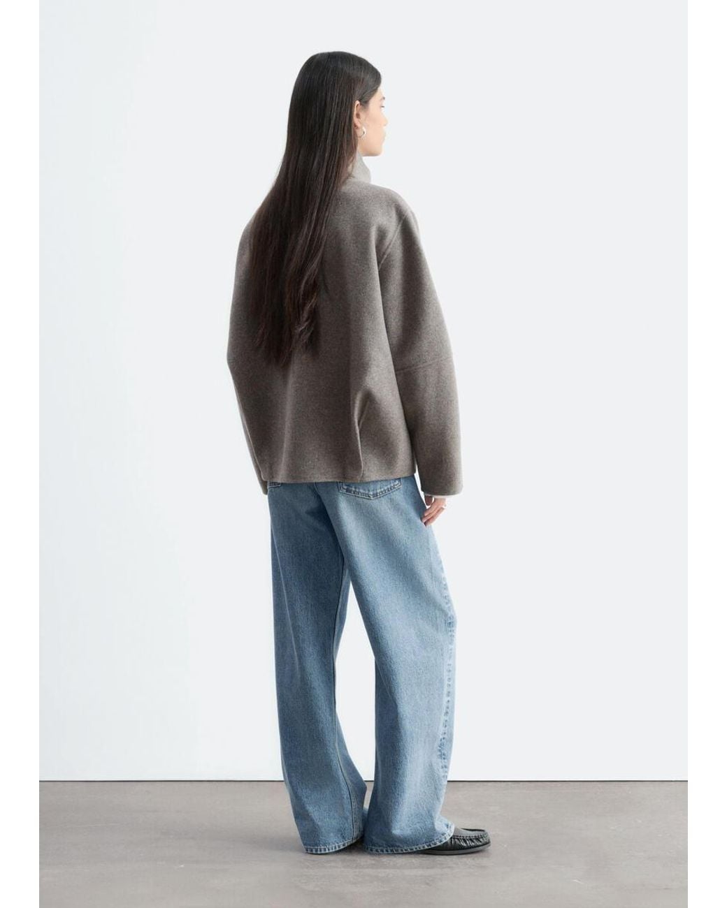 & Other Stories Natural Doublé Wool Jacket