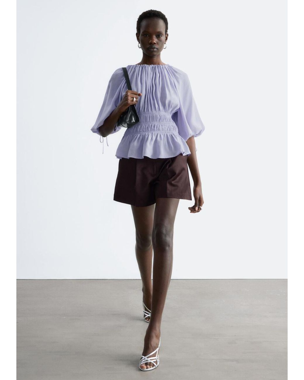 & Other Stories White Smocked Blouse