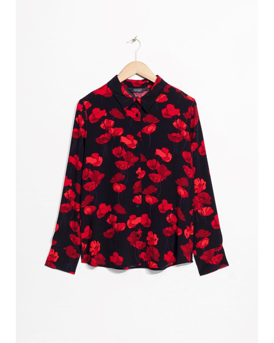 & Other Stories Poppy Print Blouse in Red | Lyst