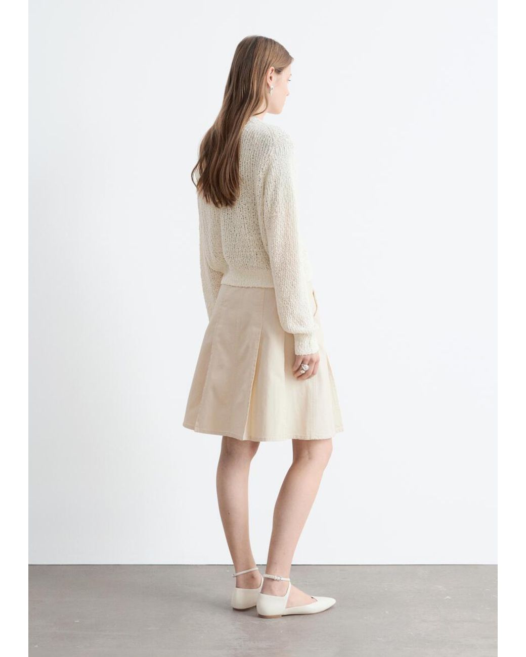 & Other Stories White Silk-Cotton Cardigan
