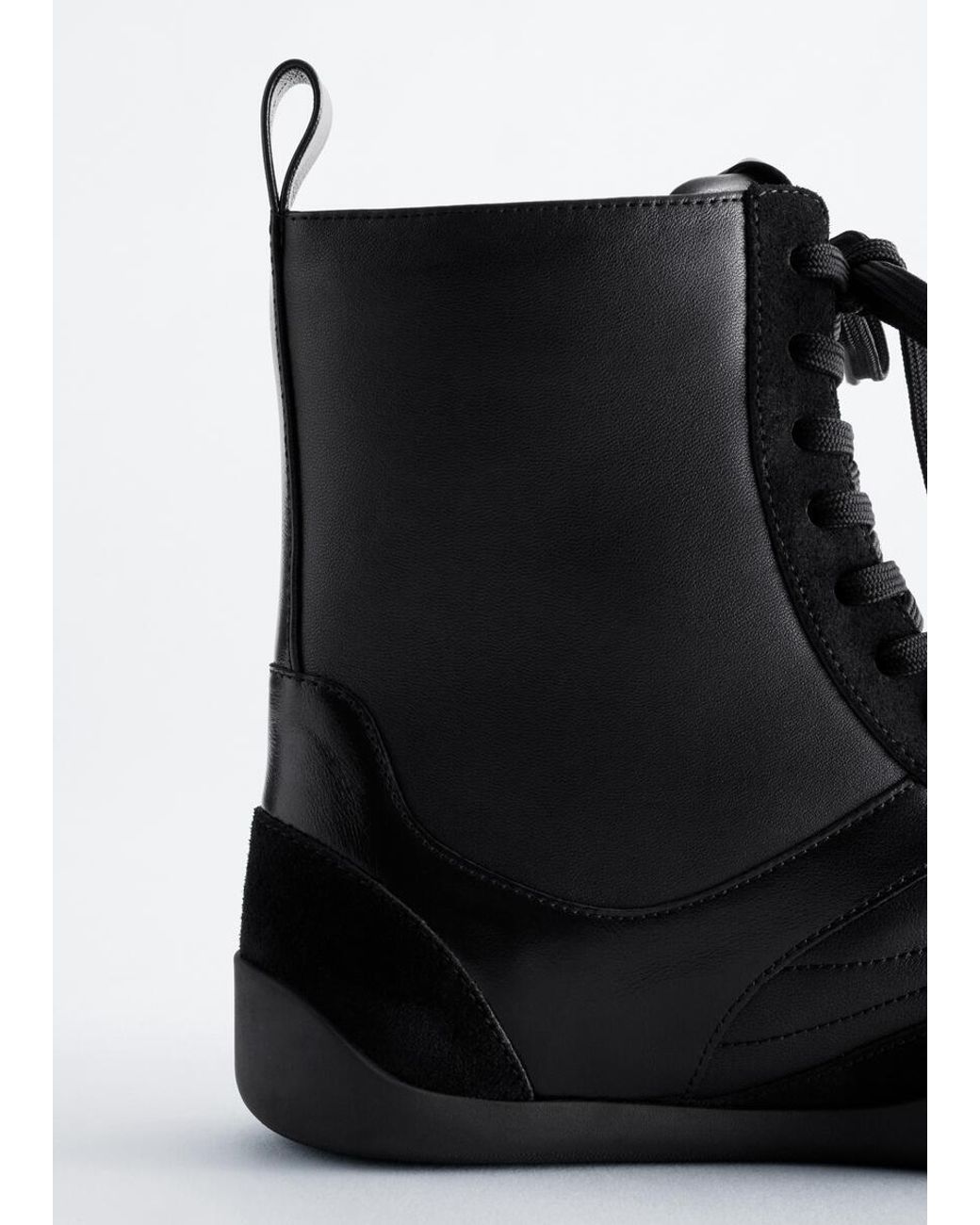 & Other Stories Black Lace-Up Ankle Boots