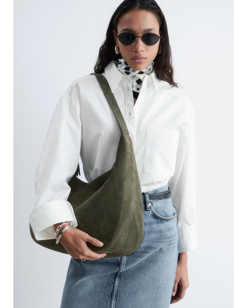 & Other Stories Green Shoulder Bag