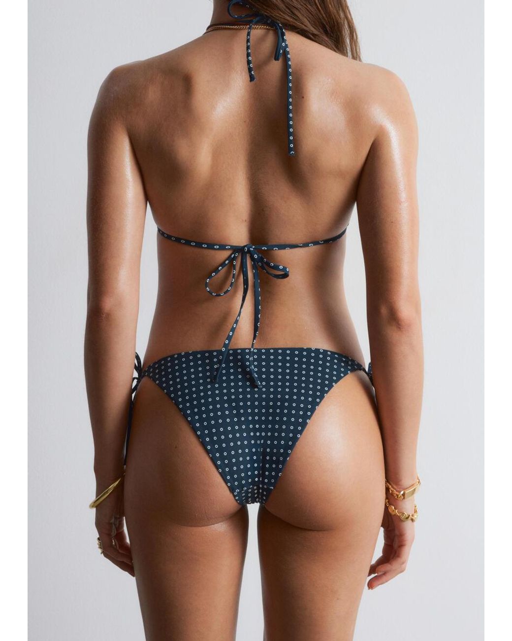 & Other Stories Black Triangle Bikini Top