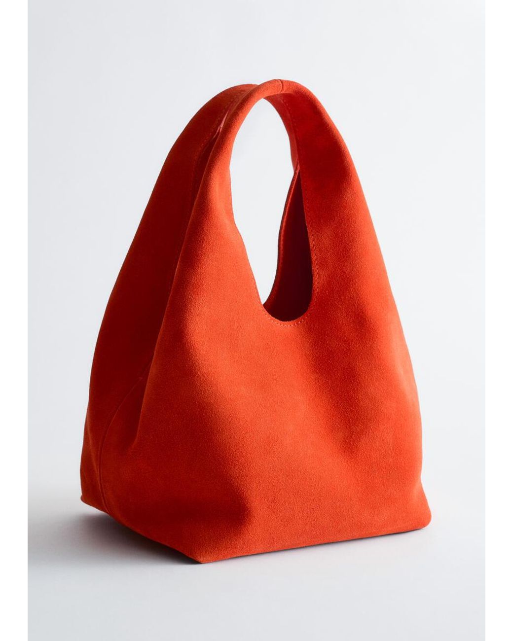 & Other Stories White Split Suede Mini Tote