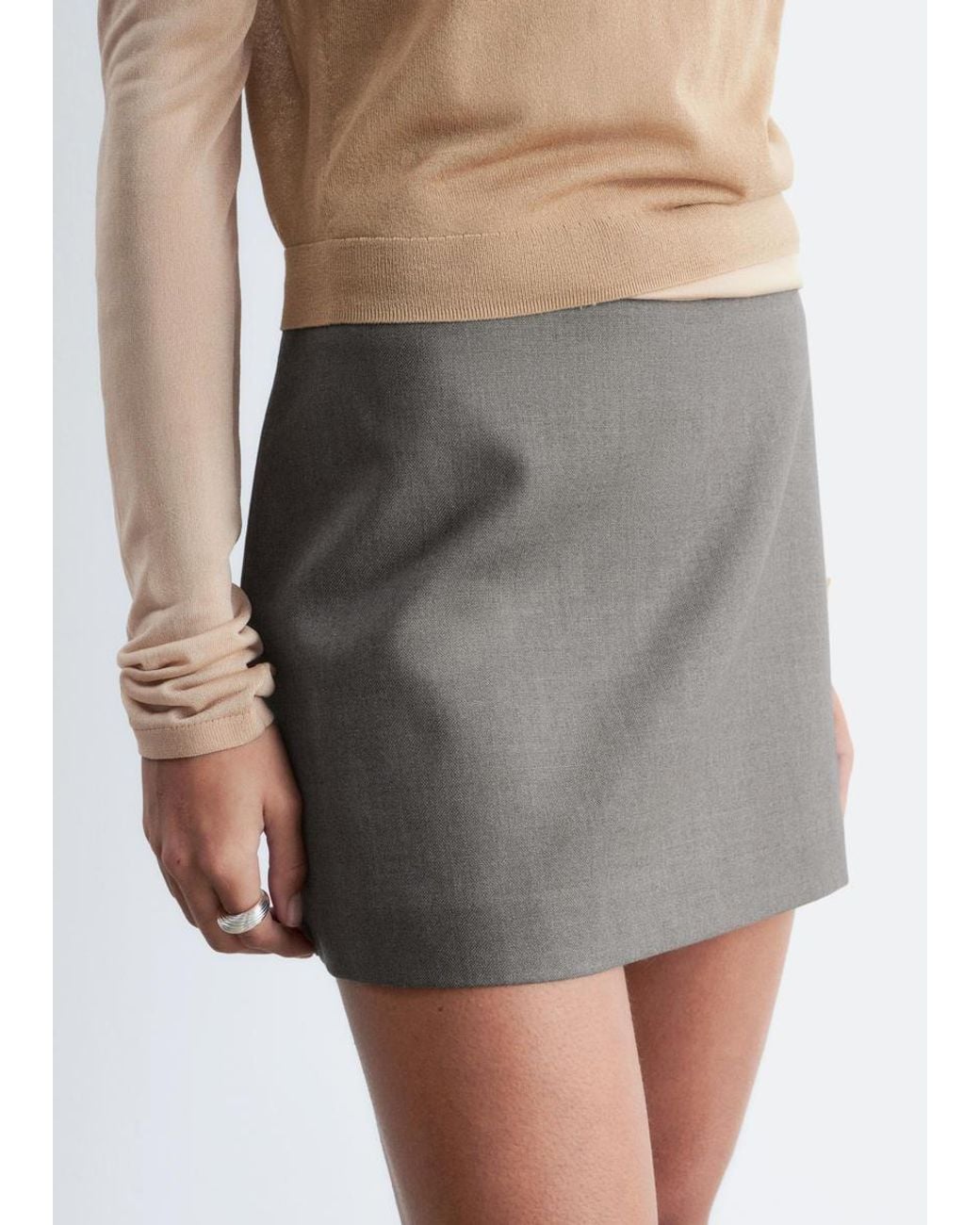 & Other Stories White A-Line Mini Skirt