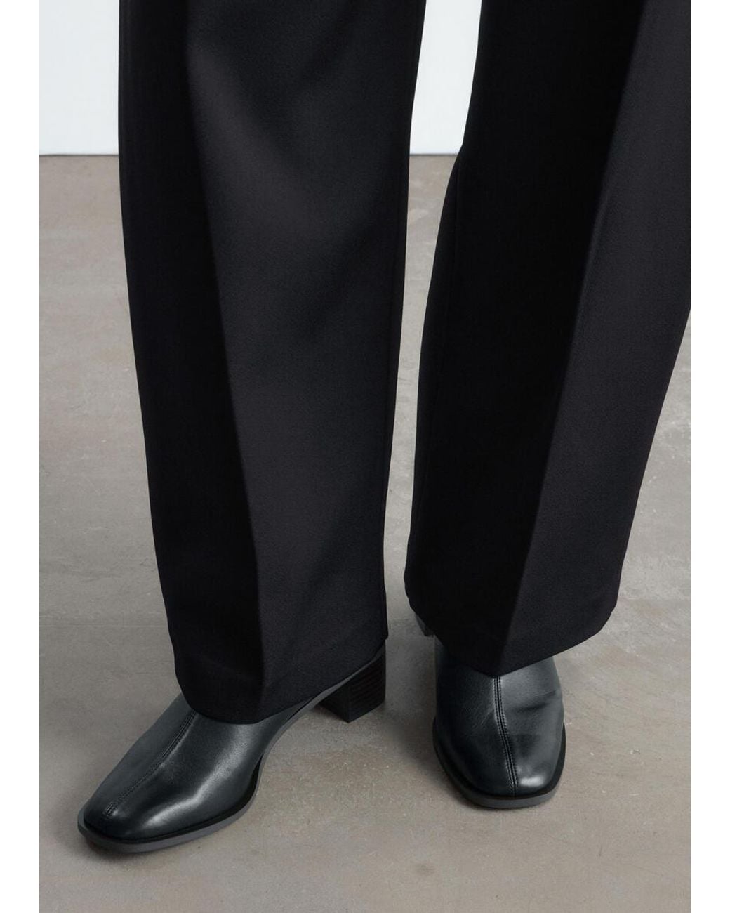 & Other Stories Black Nappa Sock Boots