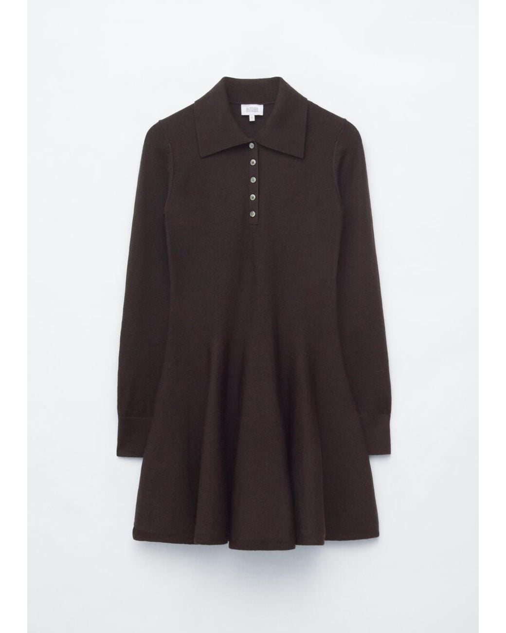 & Other Stories White Knitted Shirt Dress