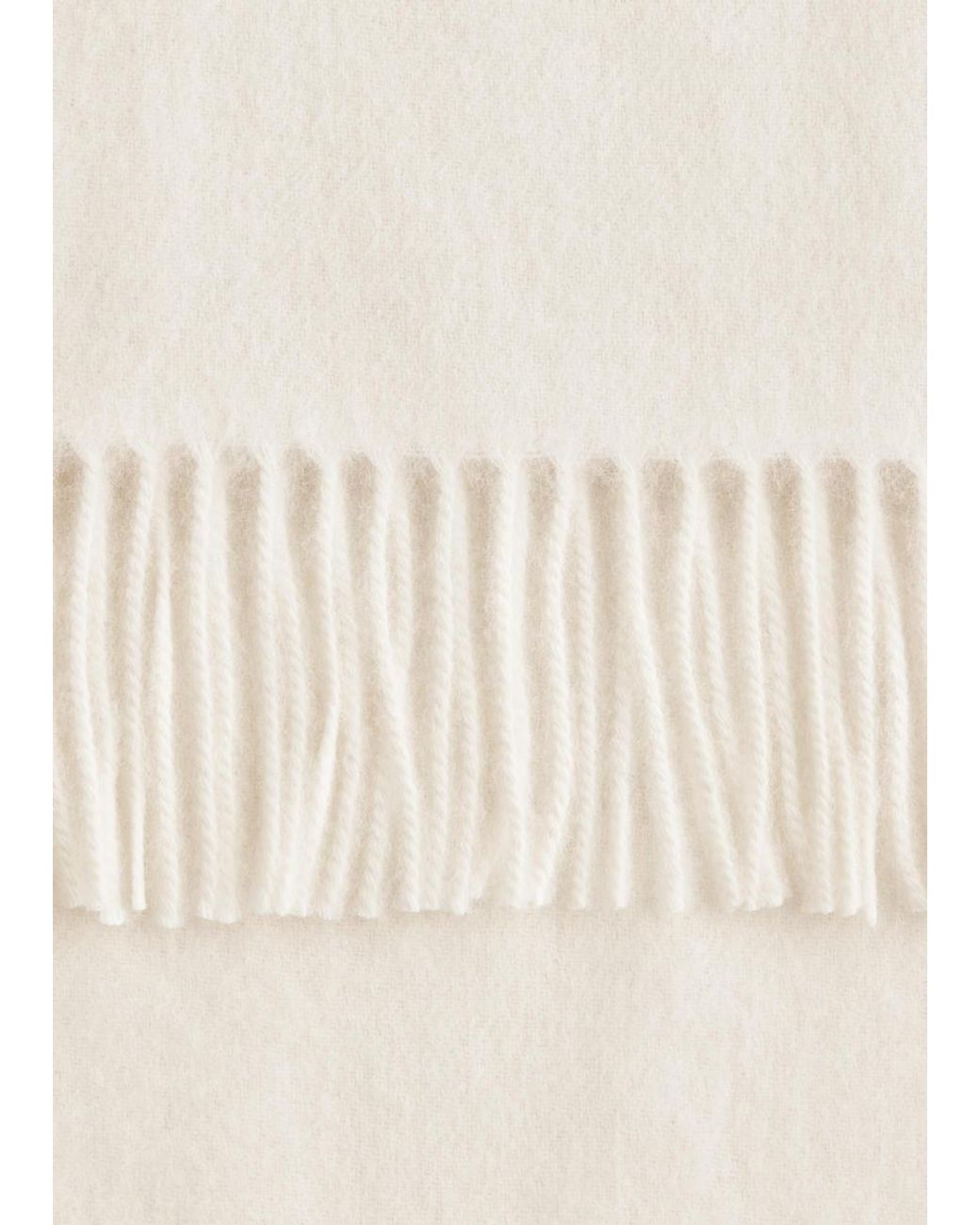 & Other Stories Natural Fringed Wool Blanket Scarf