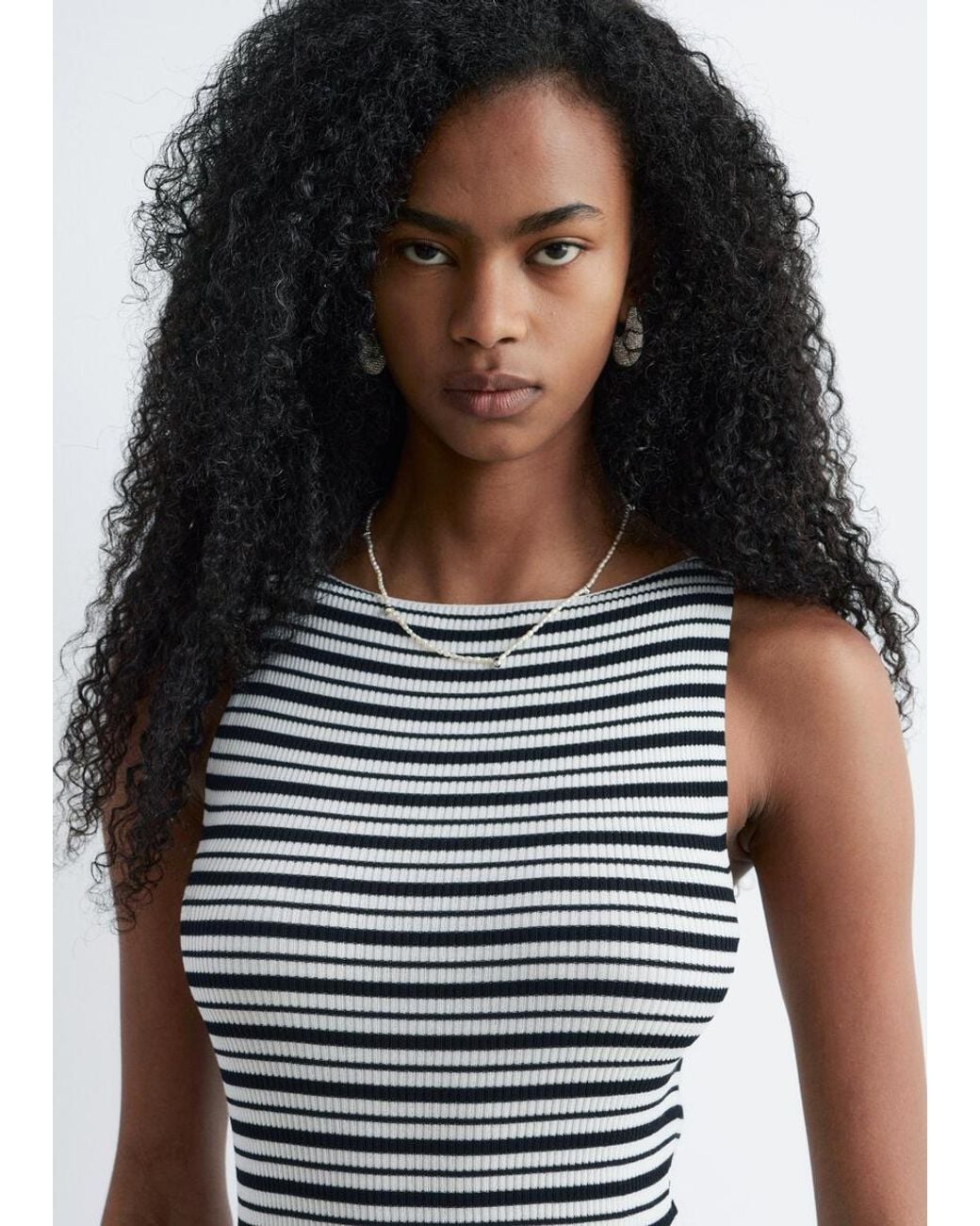& Other Stories White Rib-Knit Tank Top