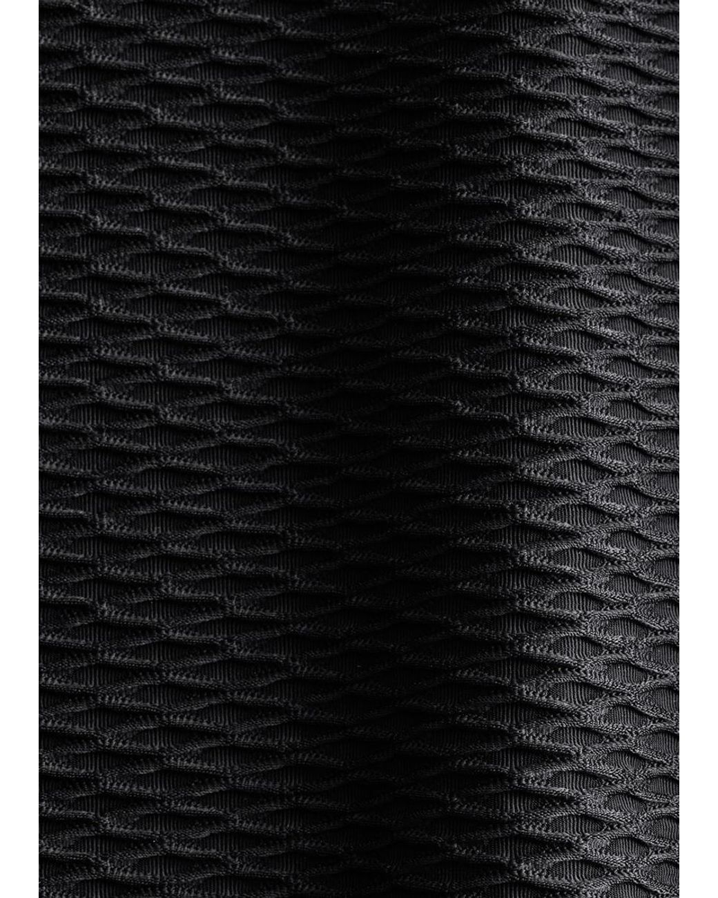 & Other Stories Black Textured Swimsuit