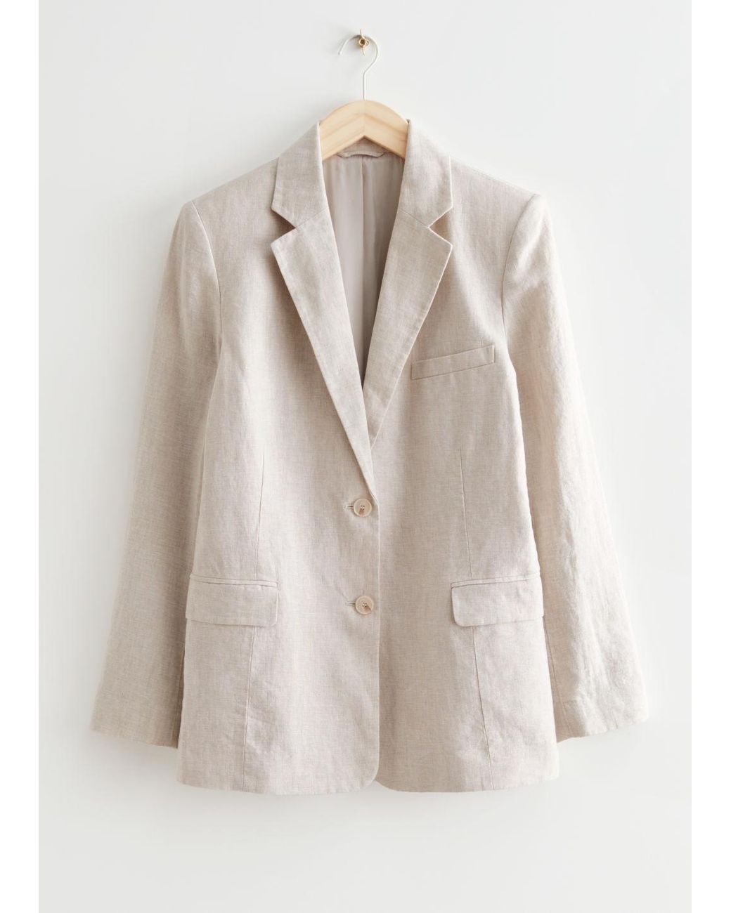 oversize linen blazer