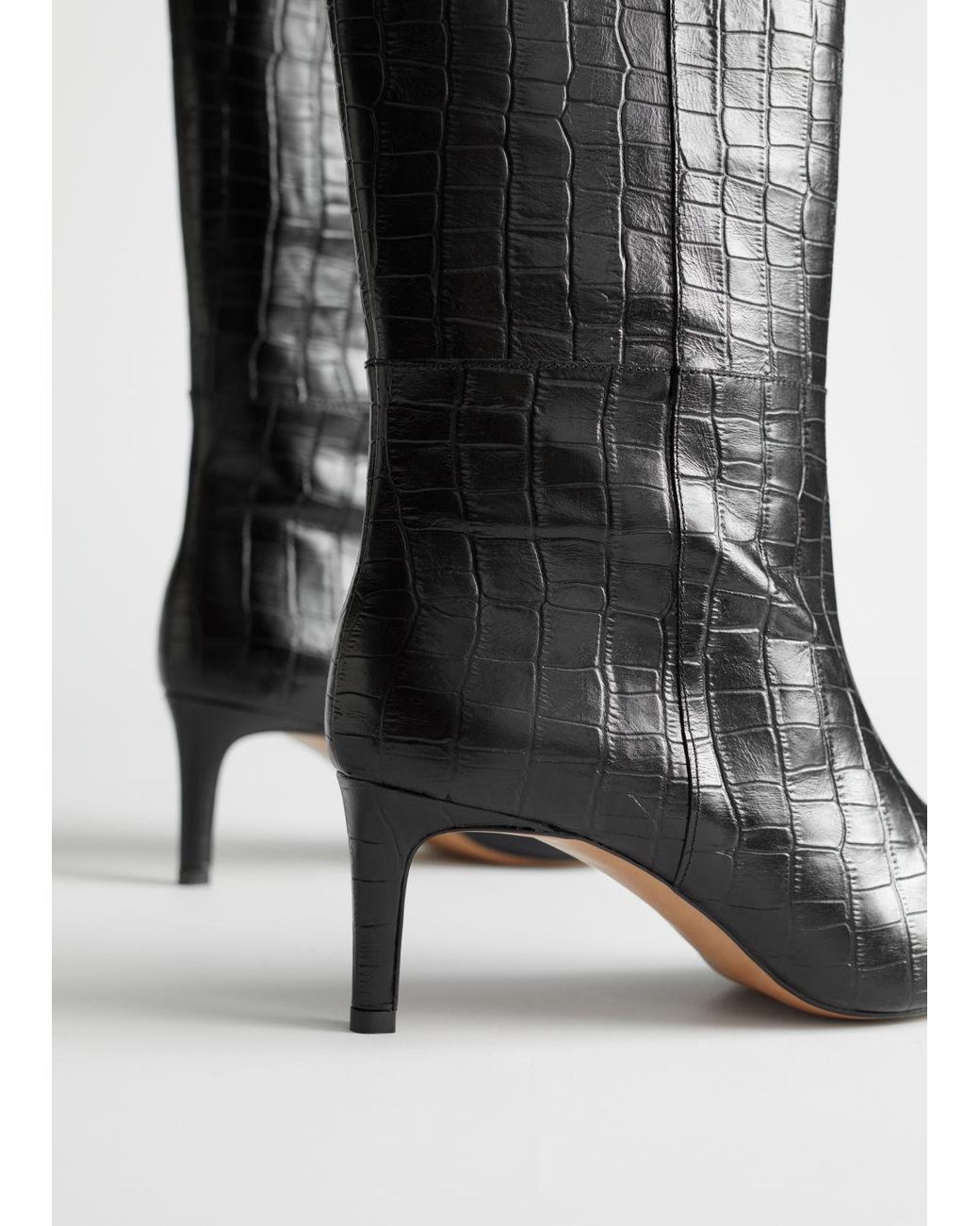 crocodile leather boots