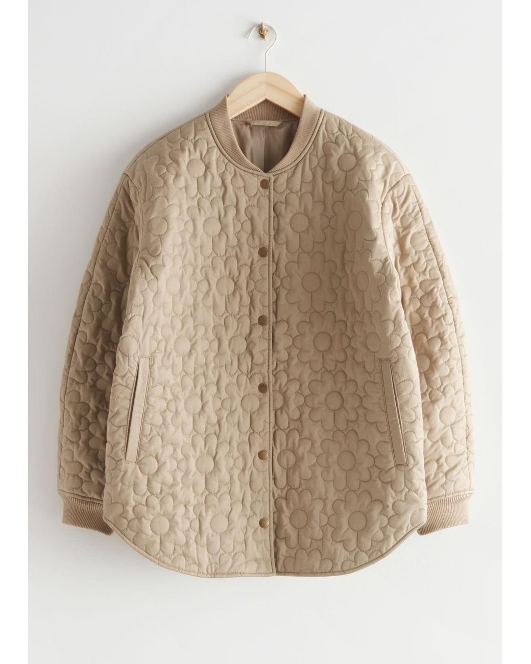 Oversized Floral Quilted Jacket 