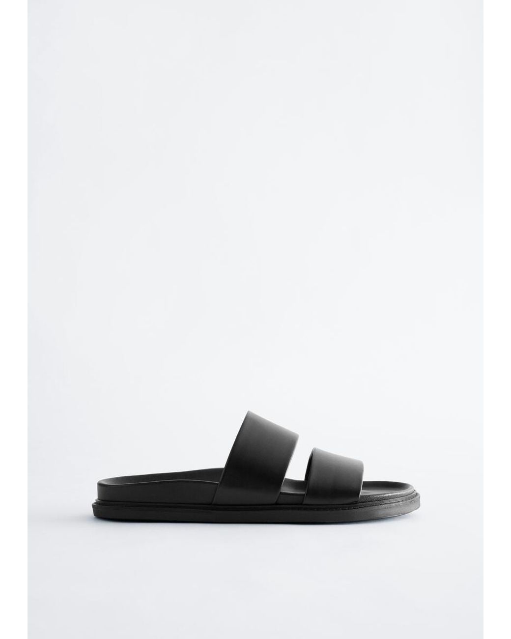 & Other Stories Blue Leather Sandals
