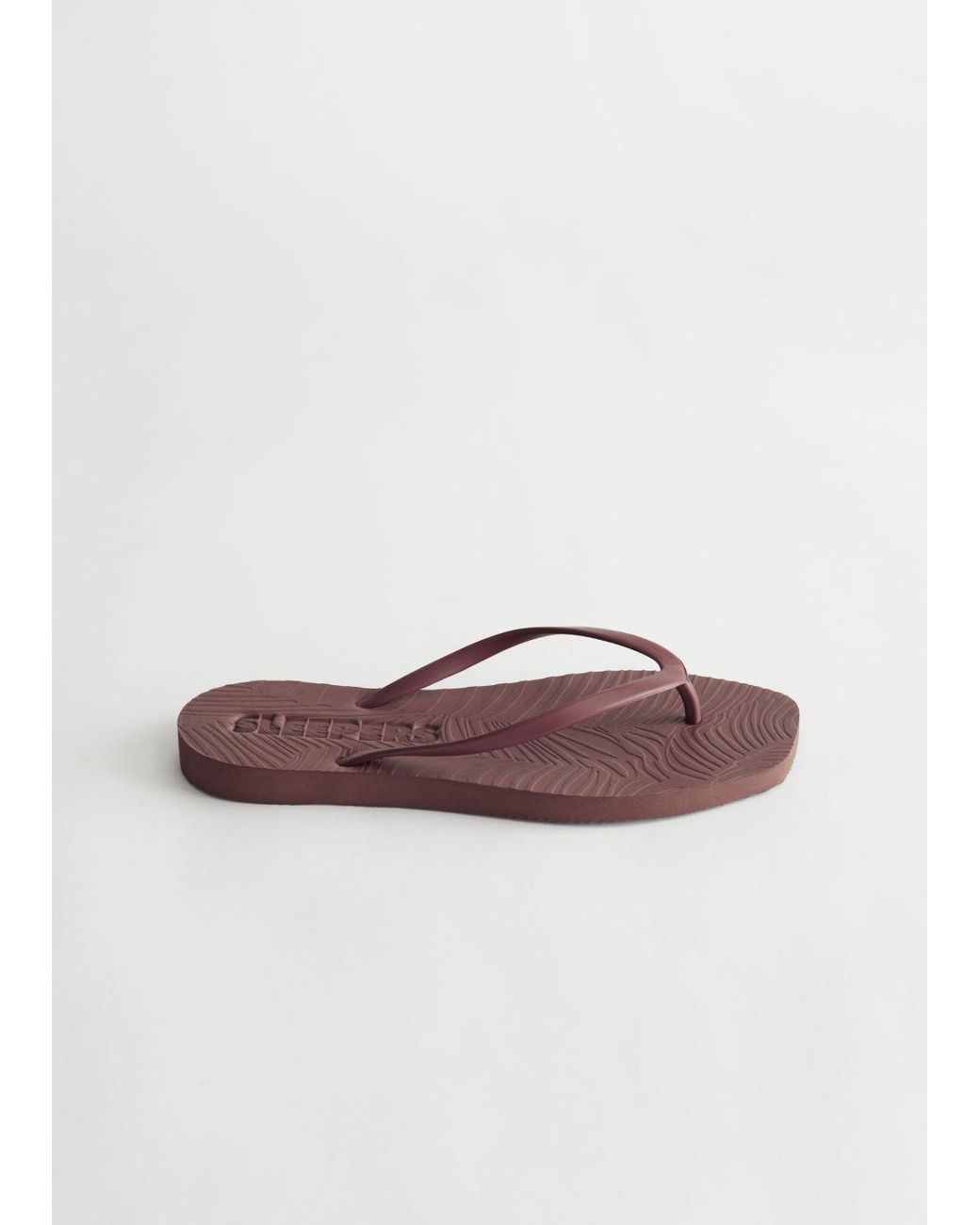 & Other Stories Rubber Sleepers Tapered Flip Flops in Brown - Lyst