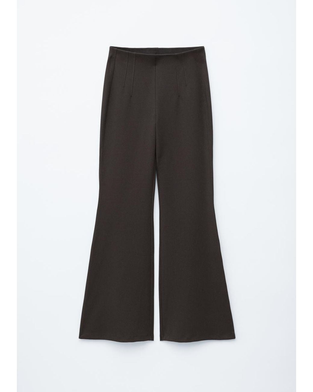 & Other Stories Black Kick-Flare Jersey Trousers