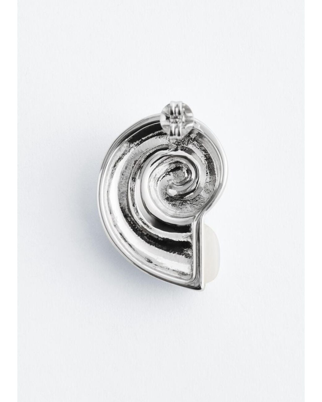 & Other Stories Brown Plated Shell Earrings