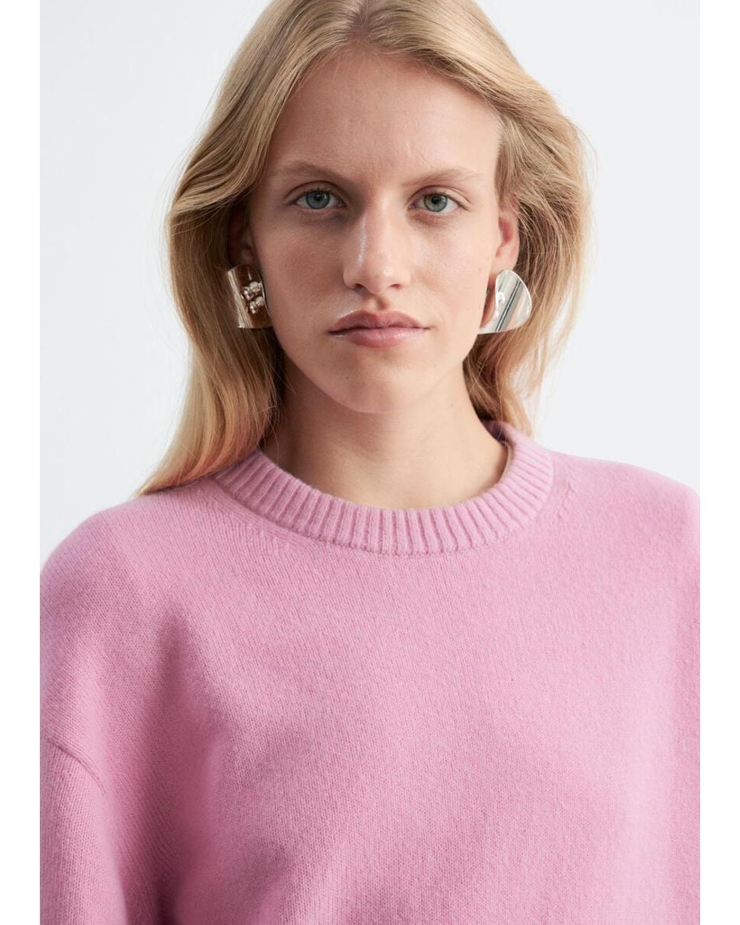 & Other Stories Pink Boxy Knit Jumper