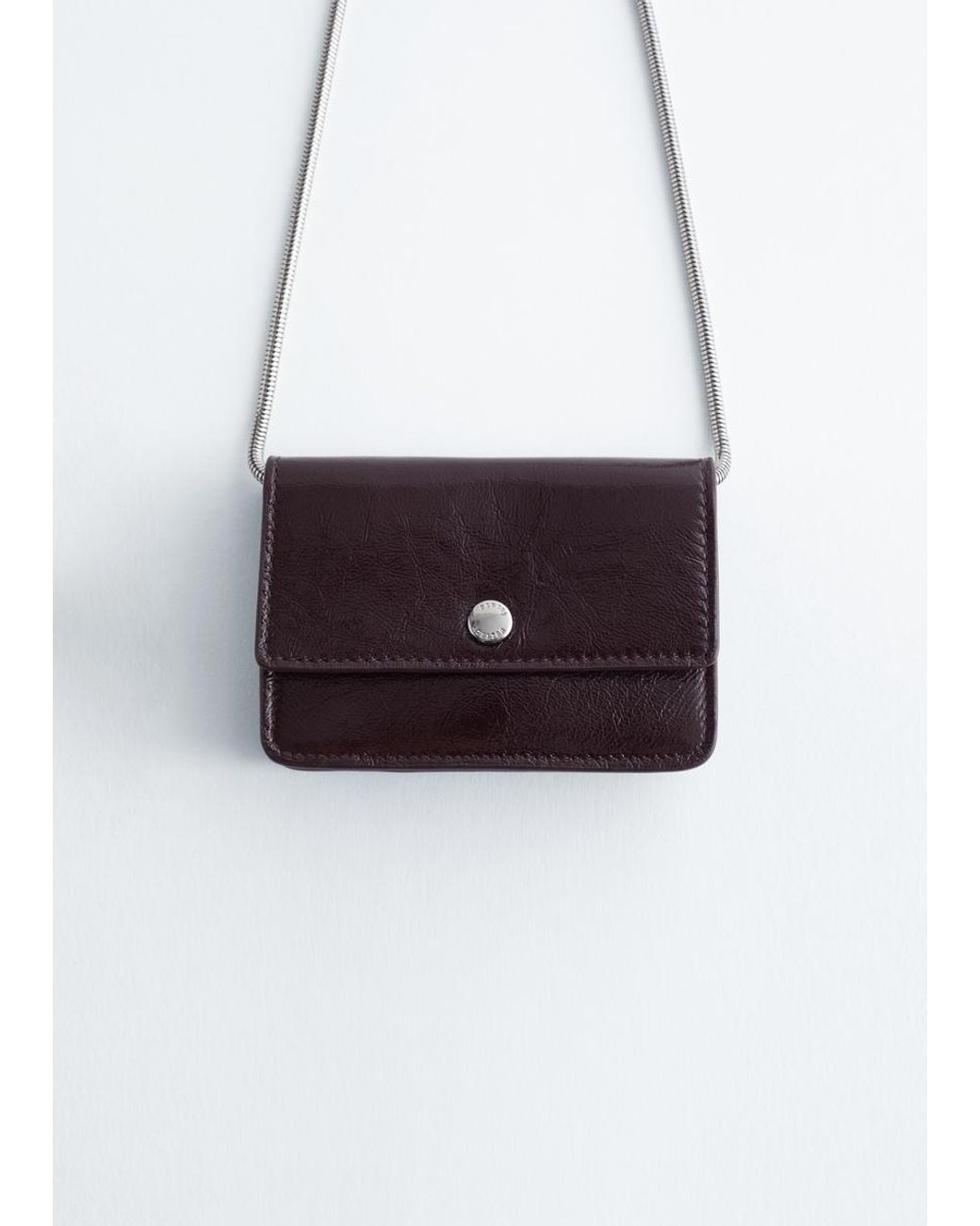 & Other Stories White Crossbody Leather Cardholder
