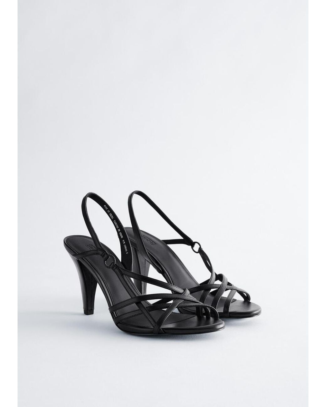 & Other Stories Blue Leather Ring Sandals