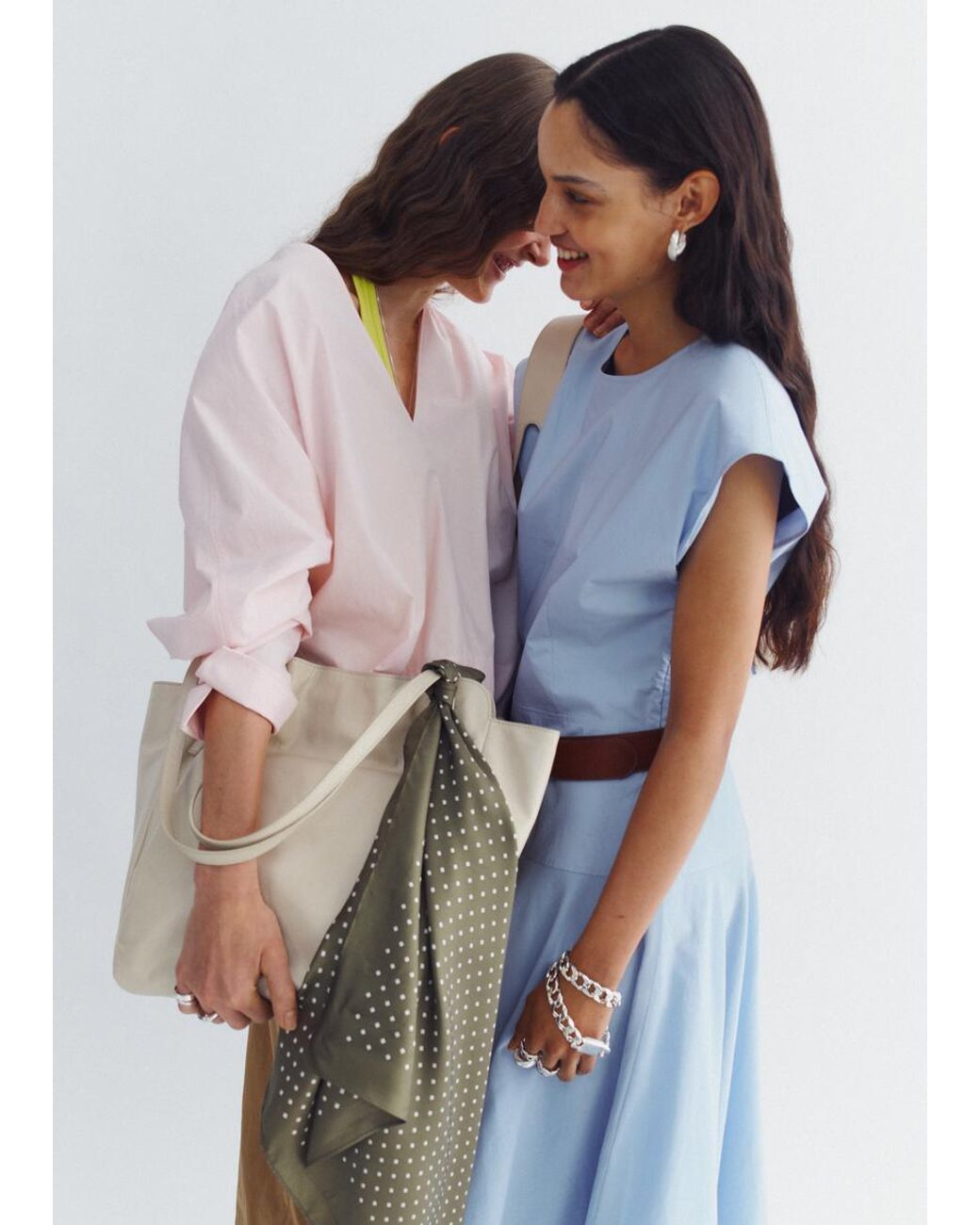 & Other Stories Natural Buckle-Strap Leather Tote