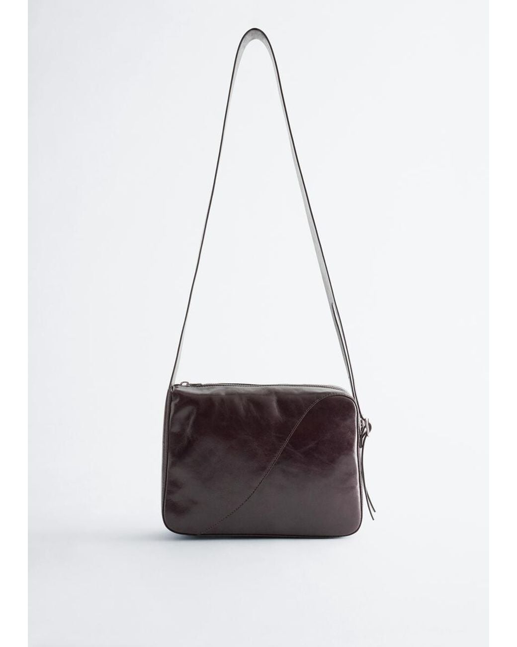 & Other Stories Green Leather Shoulder Bag
