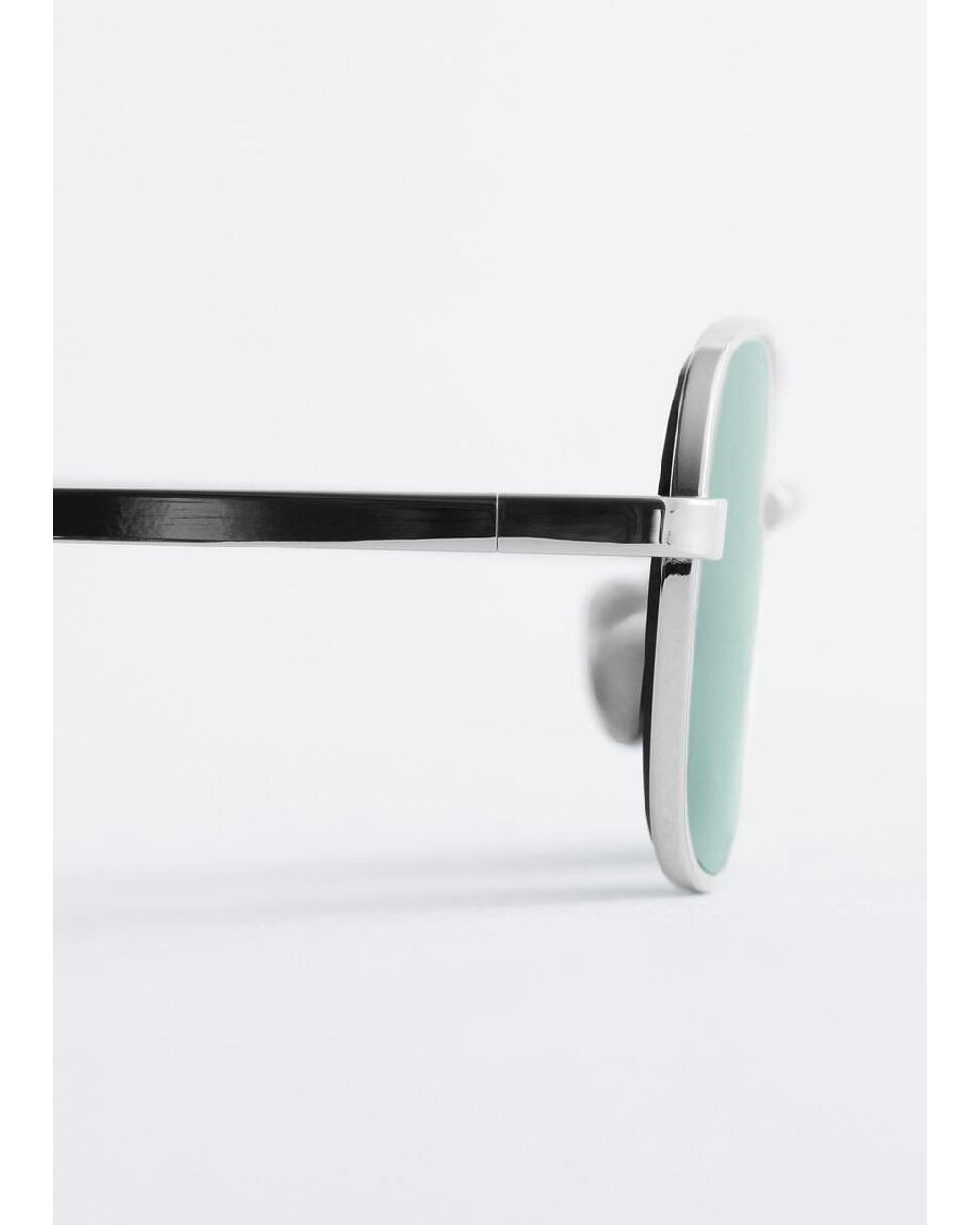 & Other Stories Green Slim Rectangular Sunglasses