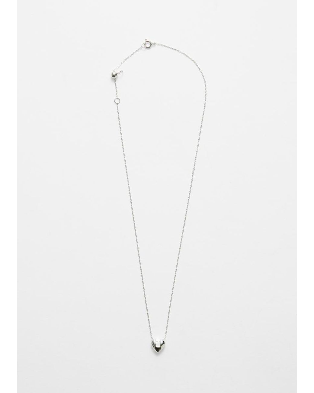 & Other Stories White Heart Chain Necklace