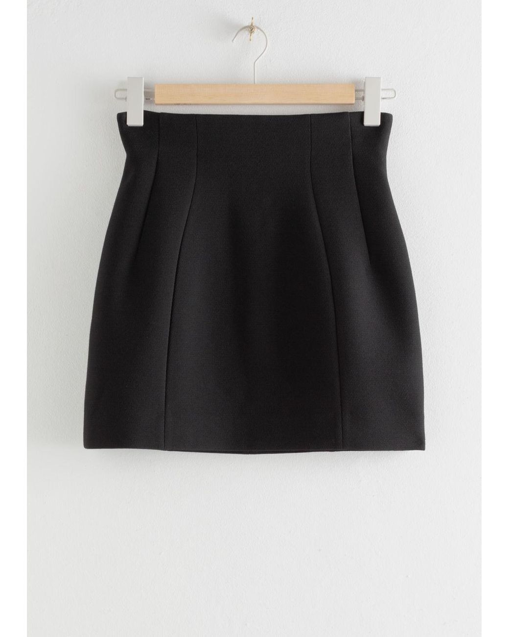 & Other Stories Structured High Waisted Mini Skirt in Black | Lyst