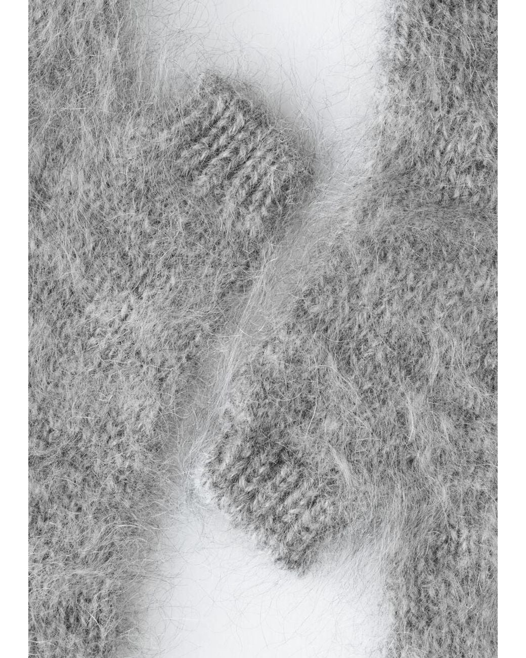 & Other Stories Gray Fingerless Cashmere Glovesf