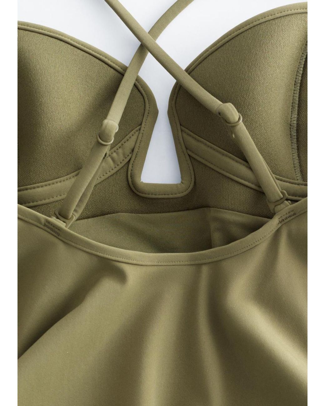 & Other Stories Green Triangle-Cut Swimsuit