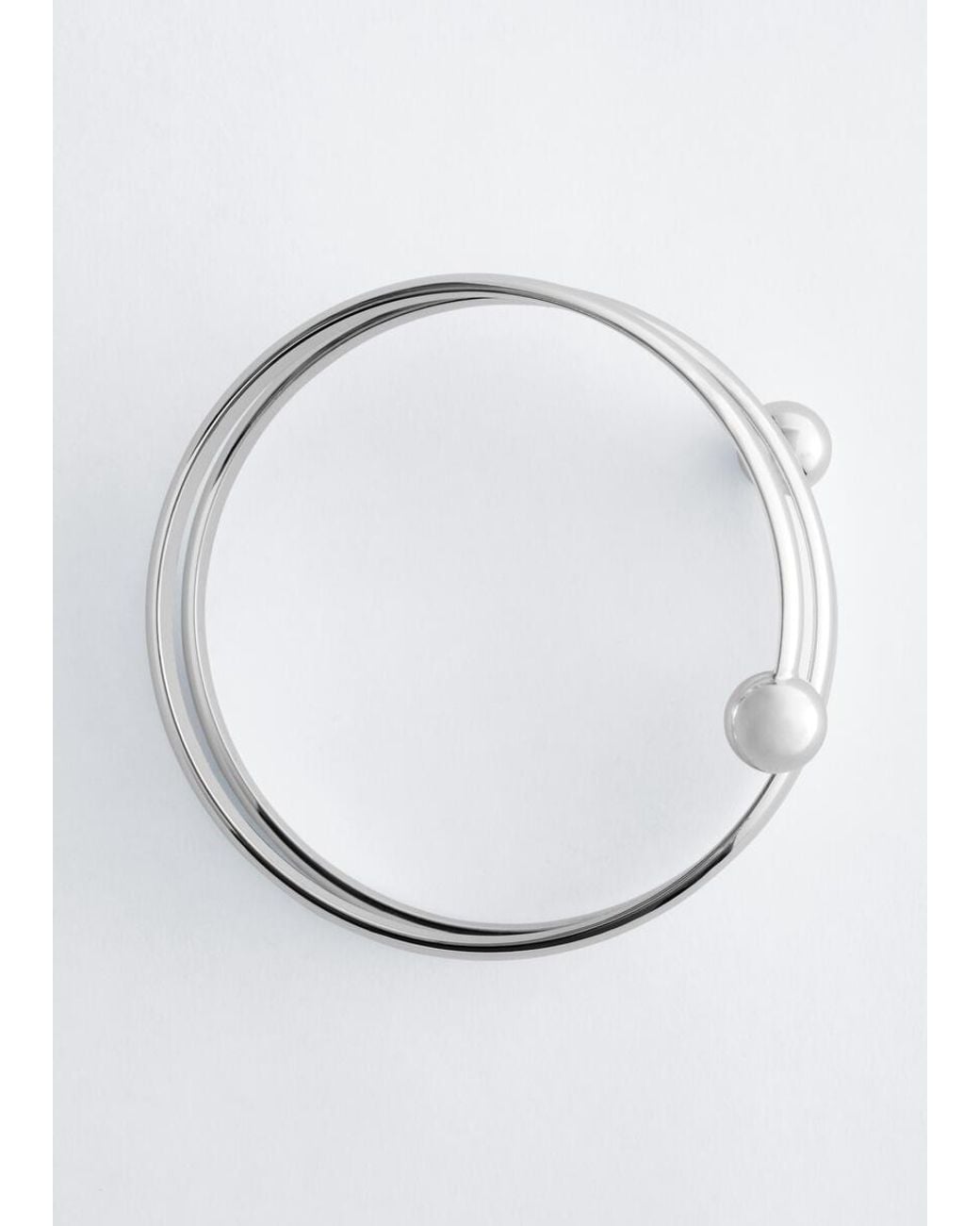 & Other Stories White Sphere Cuff Bracelet