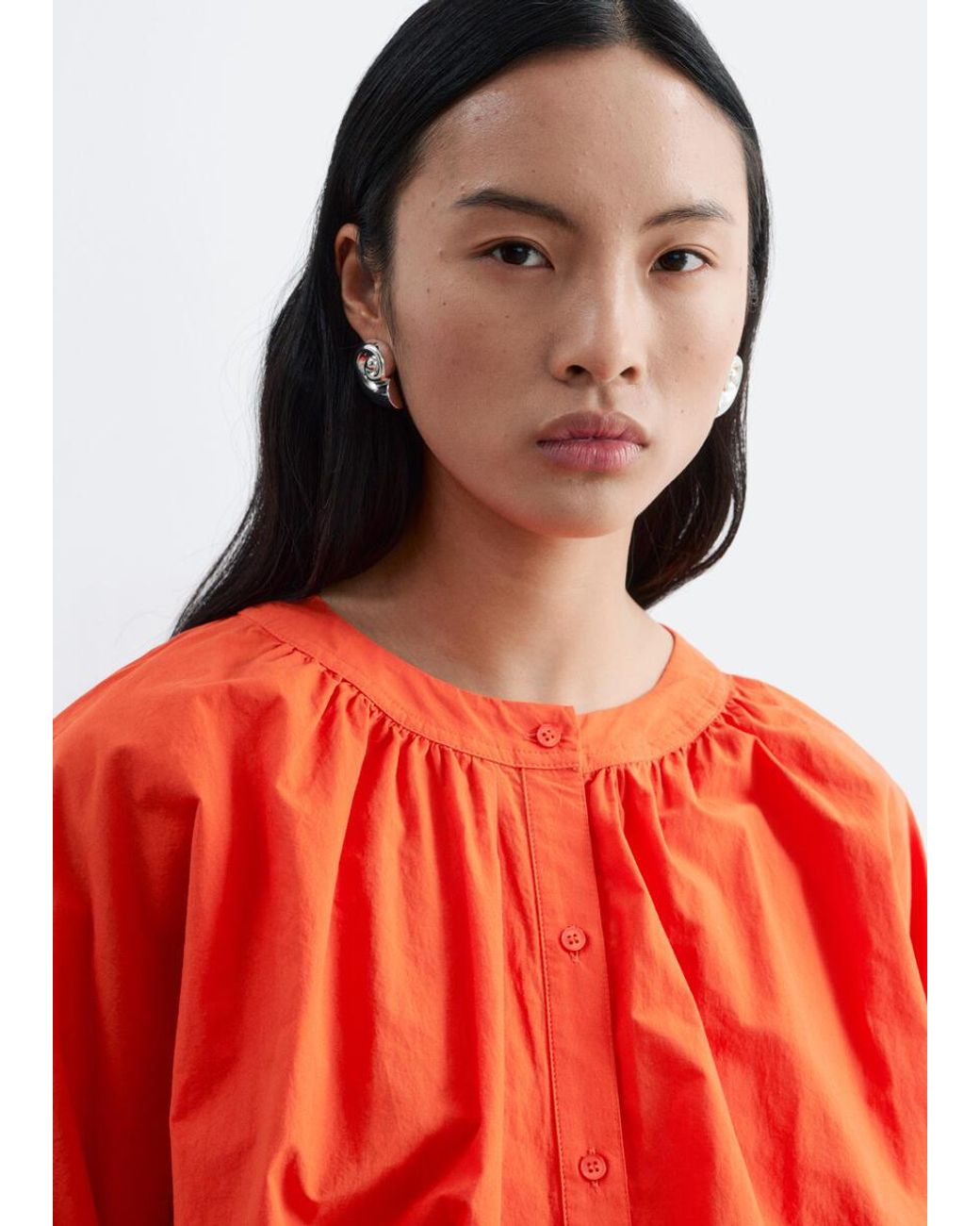 & Other Stories Gathered Cotton Blouse