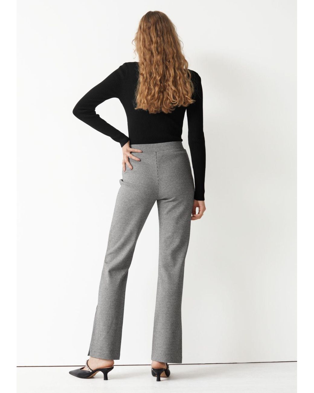 & Other Stories Fitted Side Slit Trousers in Black | Lyst Canada
