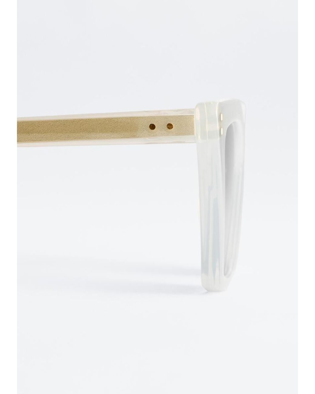 & Other Stories White Angular Cat Eye Sunglasses