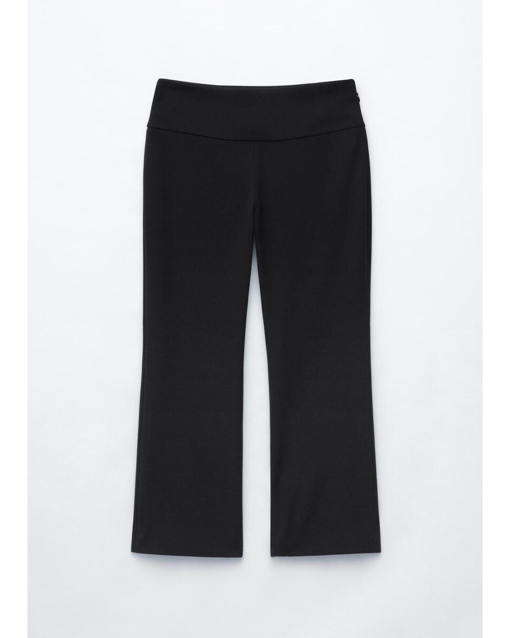 & Other Stories Red Cropped Kick Flare Trousers