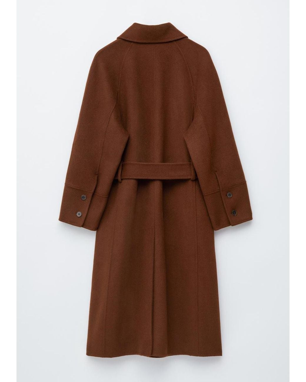 & Other Stories Brown Tie-Belt Wool Car Coat