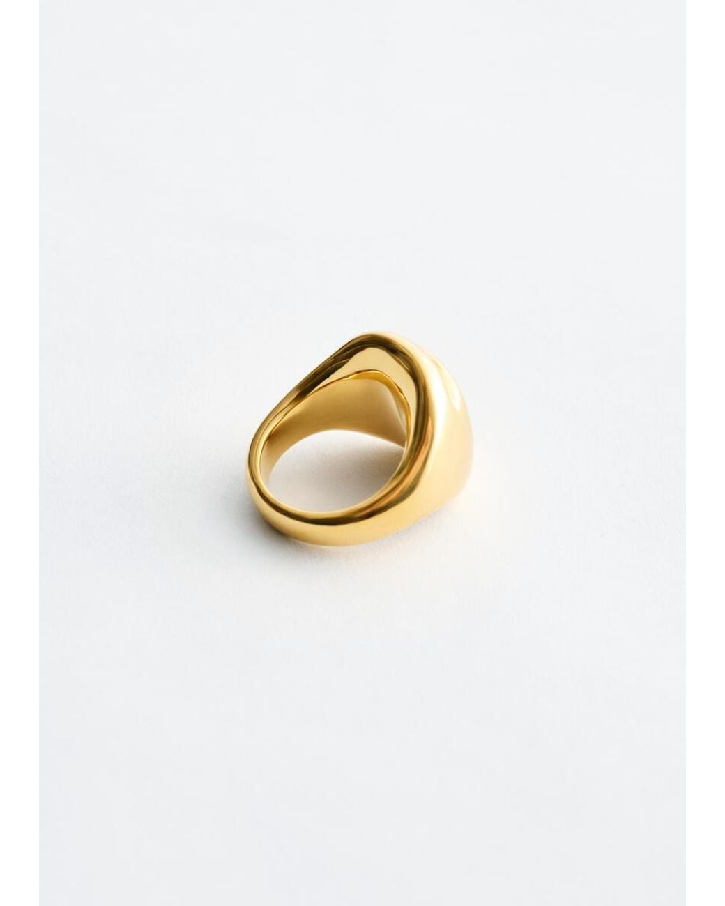 & Other Stories Metallic Shell Statement Ring