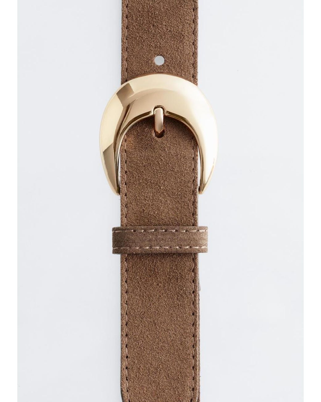 & Other Stories White Classic Croco-leather Belt