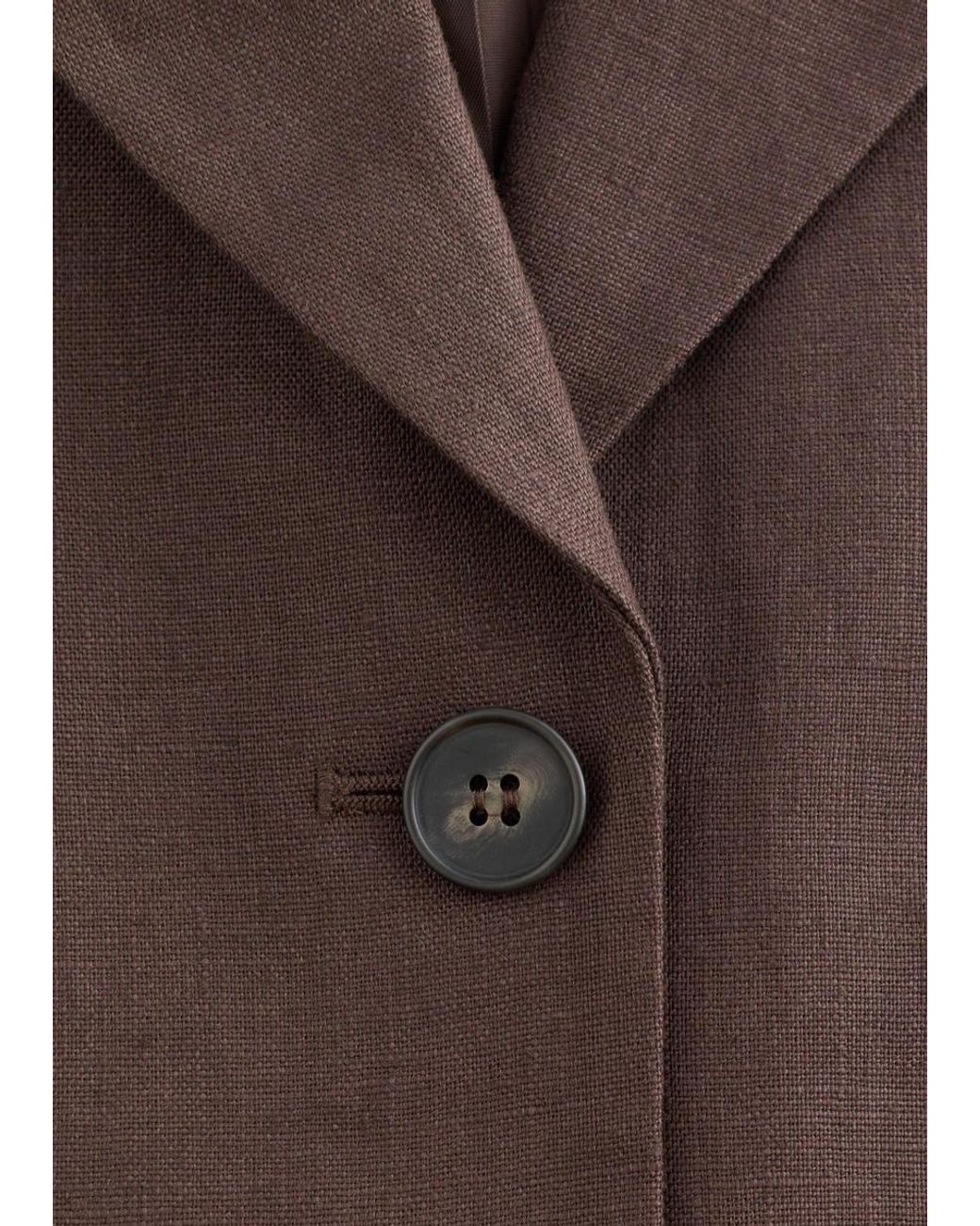 & Other Stories White Tapered Linen Blazer