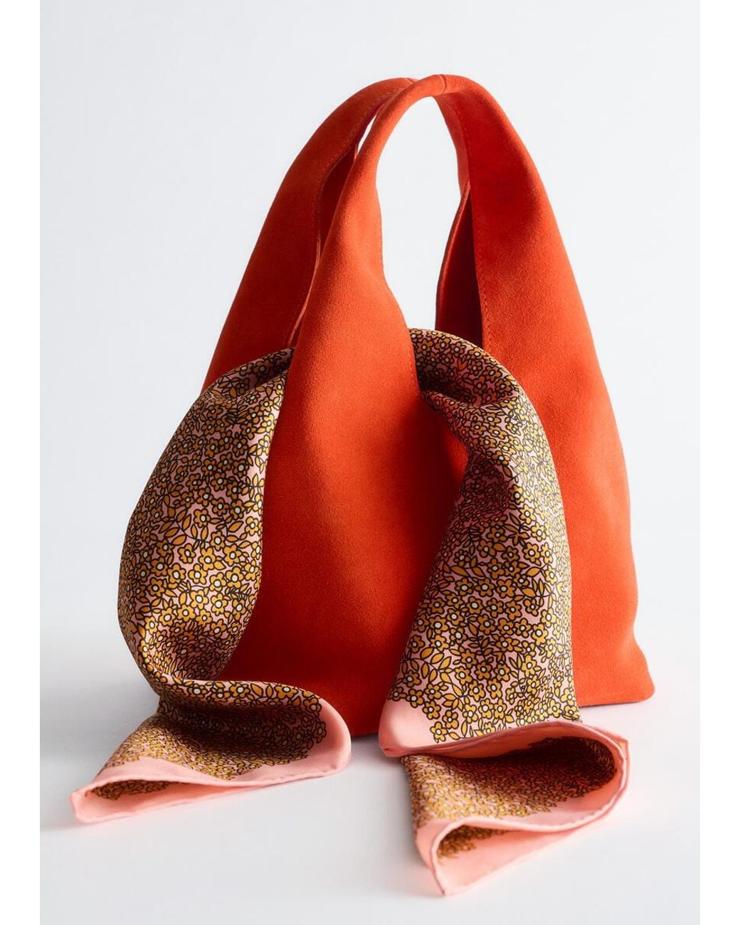 & Other Stories White Split Suede Mini Tote