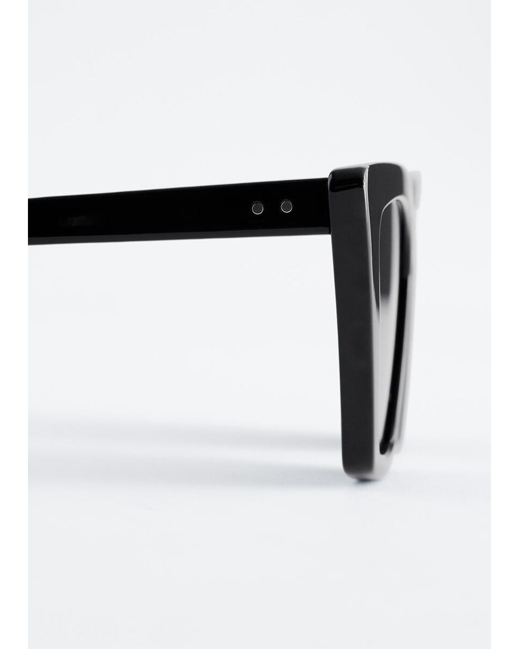 & Other Stories Black Angular Cat Eye Sunglasses