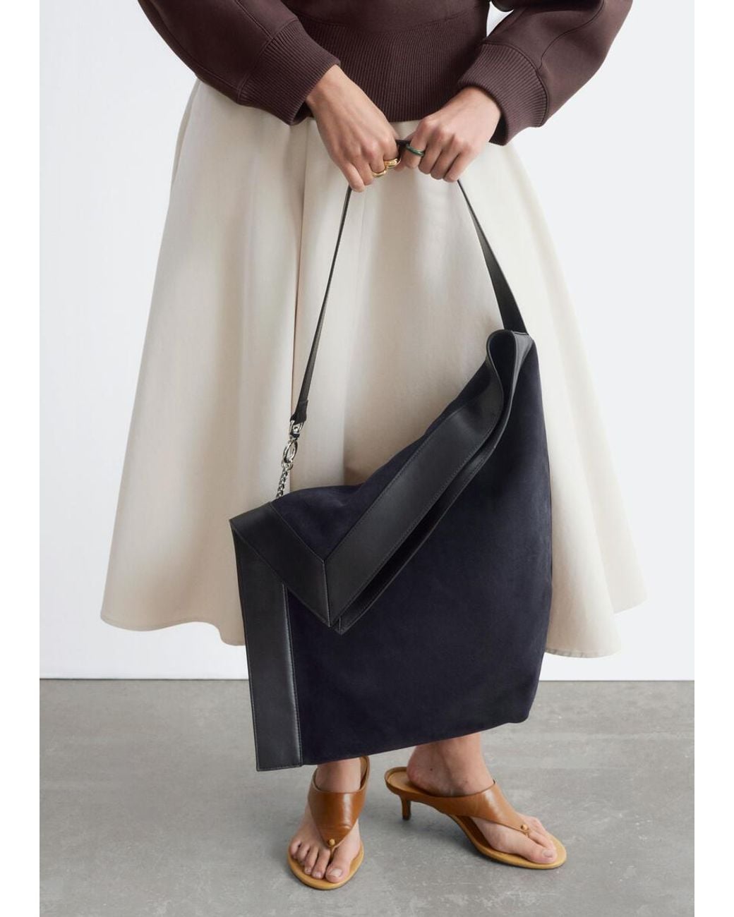 & Other Stories Blue Oversized Tote Bag